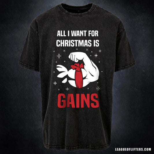 ALL I WANT FOR CHRISTMAS IS GAINS- Pump Top