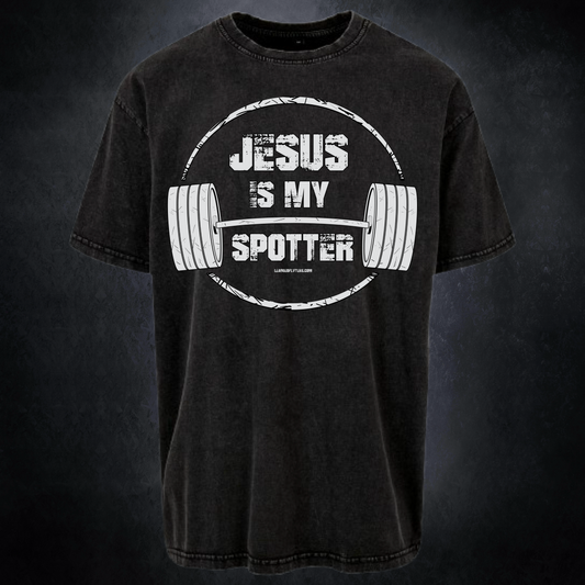 JESUS IS MY SPOTTER (TEXT)- Pump Top