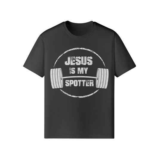 JESUS IS MY SPOTTER (TEXT)- Classic T-Shirt