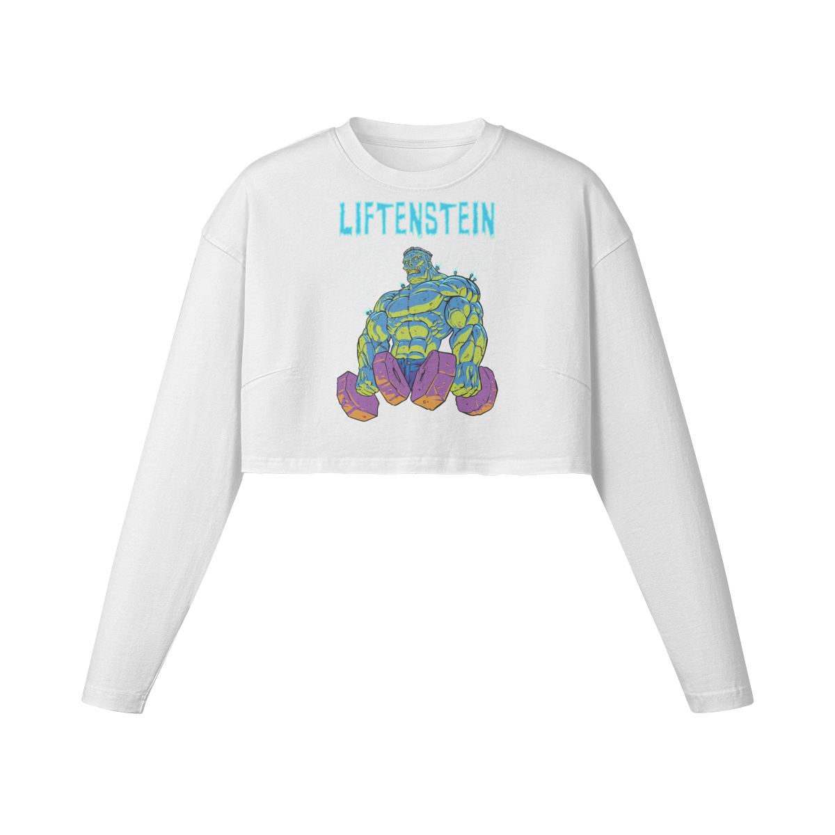 LIFTENSTEIN- Womens Long Sleeve Crop Top