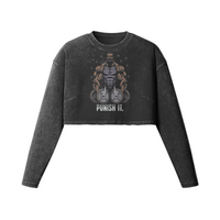 PUNISH IT (BEARD)- Womens Long Sleeve Crop Top