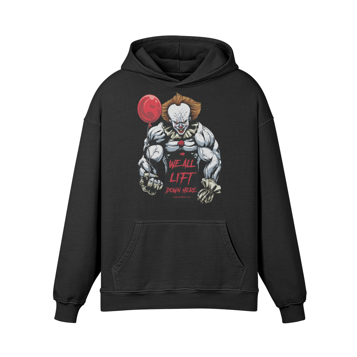 WE ALL LIFT DOWN HERE (BALLOON)- Oversized Hoodie