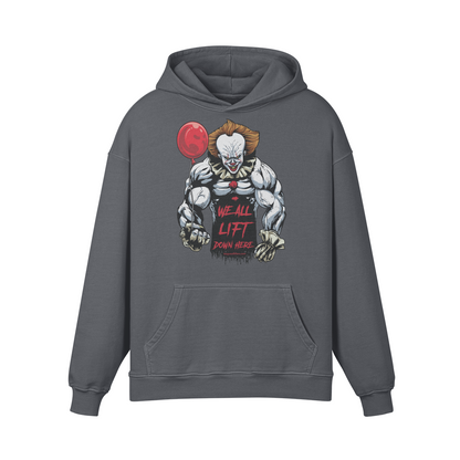 WE ALL LIFT DOWN HERE (BALLOON)- Oversized Hoodie