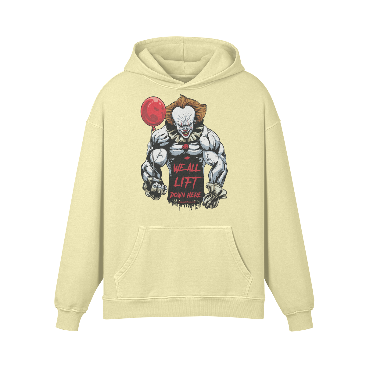 WE ALL LIFT DOWN HERE (BALLOON)- Oversized Hoodie