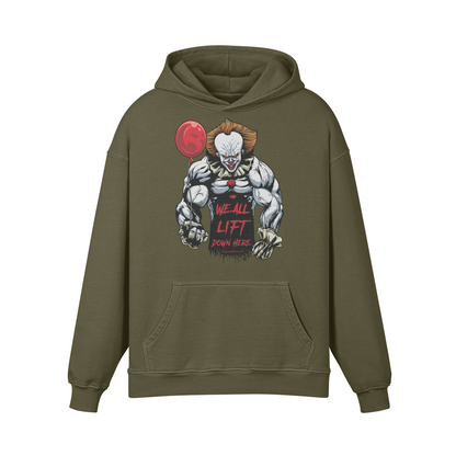 WE ALL LIFT DOWN HERE (BALLOON)- Oversized Hoodie