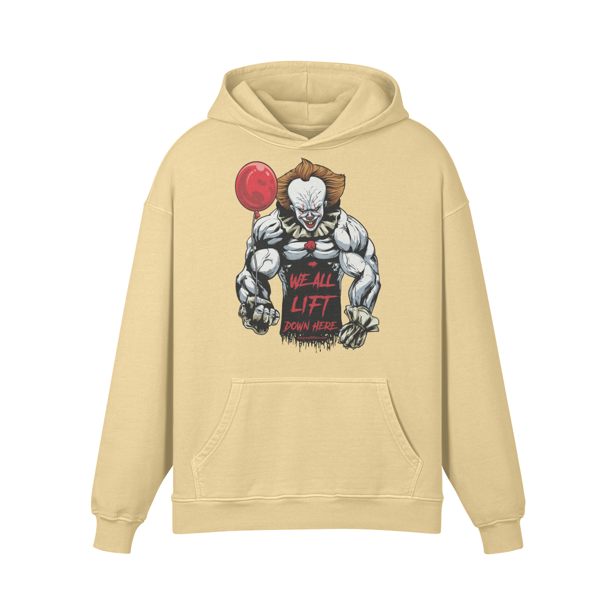 WE ALL LIFT DOWN HERE (BALLOON)- Oversized Hoodie