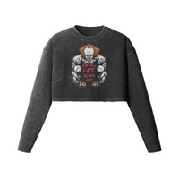 WE ALL LIFT DOWN HERE (CLASSIC)- Womens Long Sleeve Crop Top