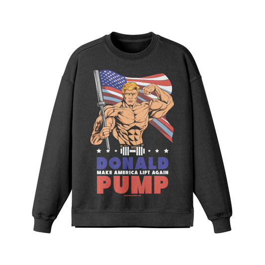 DONALD PUMP FLEX- Oversized Long Sleeve Sweatshirt