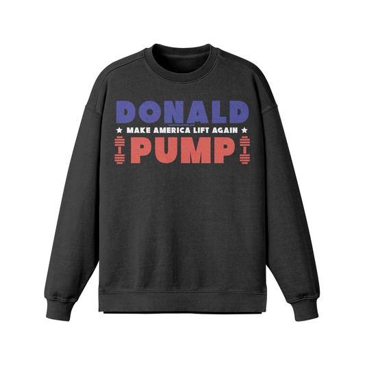 DONALD PUMP- Oversized Long Sleeve Sweatshirt