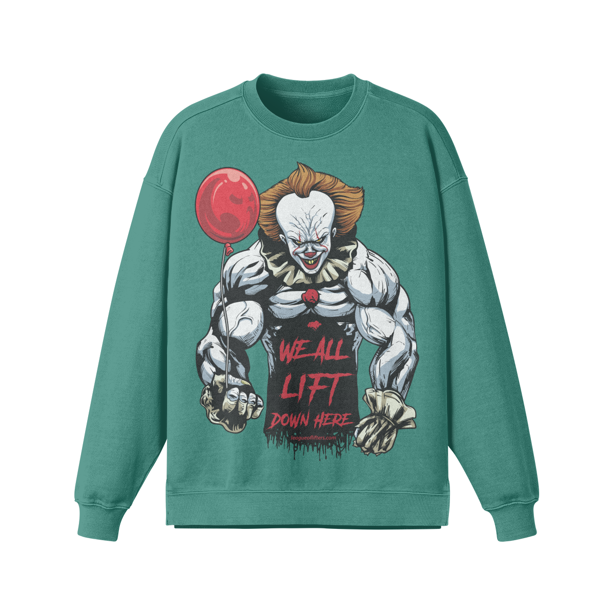 WE ALL LIFT DOWN HERE (BALLOON)- Oversized Long Sleeve Sweatshirt