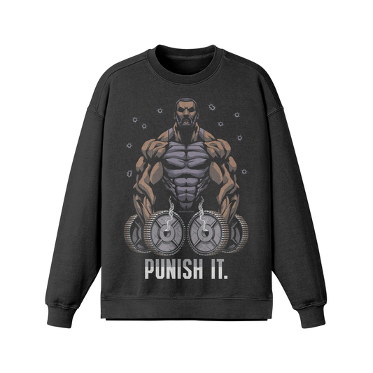 PUNISH IT (BEARD)- Oversized Long Sleeve Sweatshirt