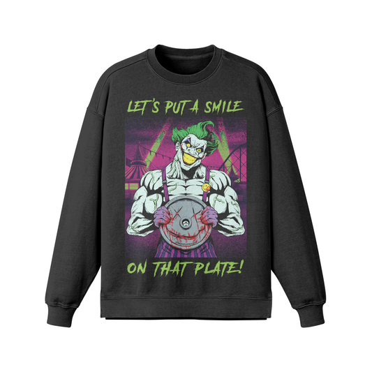 SMILE ON THAT PLATE- Oversized Long Sleeve Sweatshirt