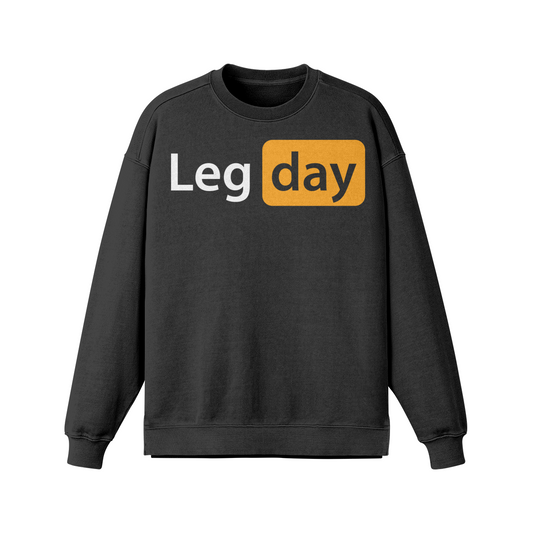 LEG DAY- Oversized Long Sleeve Sweatshirt