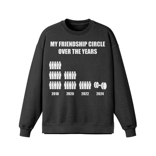 FRIENDSHIP CIRCLE- Oversized Long Sleeve Sweatshirt