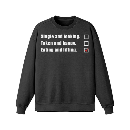 EATING AND LIFTING- Oversized Long Sleeve Sweatshirt