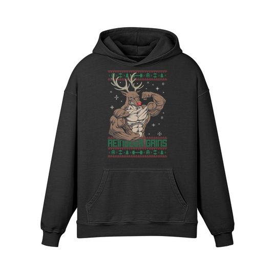 REINDEER GAINS- Oversized Hoodie