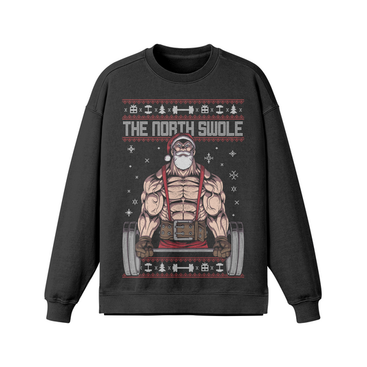 THE NORTH SWOLE- Oversized Long Sleeve Sweatshirt