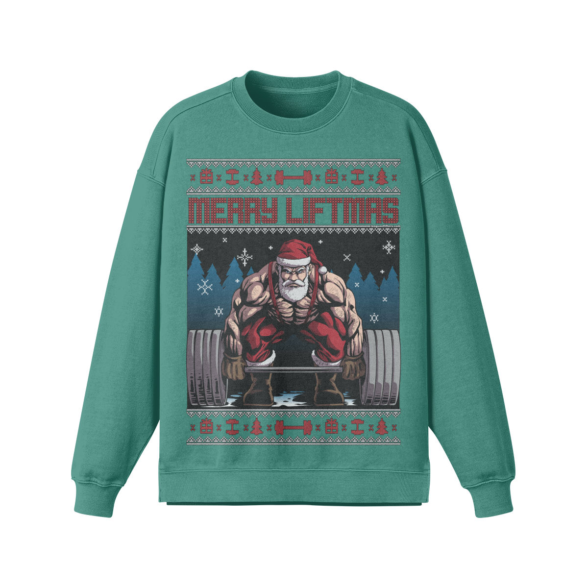 MERRY LIFTMAS- Oversized Long Sleeve Sweatshirt