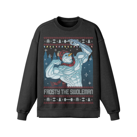 FROSTY THE SWOLEMAN- Oversized Long Sleeve Sweatshirt